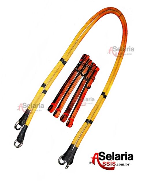Rédea De Linha encerada (Par - 10mm) Amarela
