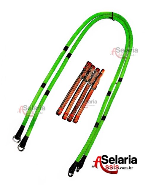 Rédea De Linha encerada (Par - 14mm) Verde