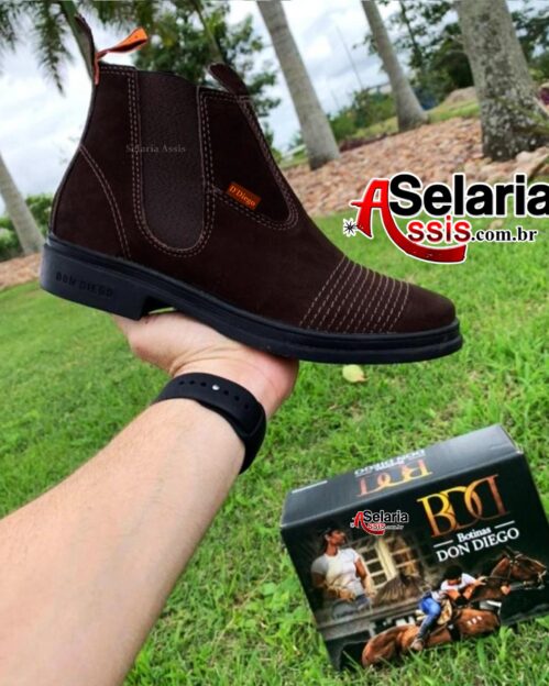 Bota Don Diego- Etiqueta Nova - MODELO NOVO 2024 - Botina Para Vaqueiro - Masculina & Feminina