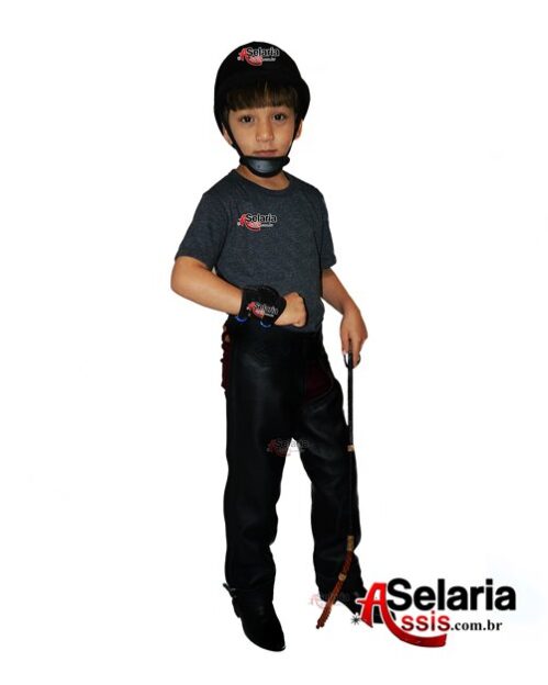 Calça De Couro Infantil - Perneira - Vaqueta Simples