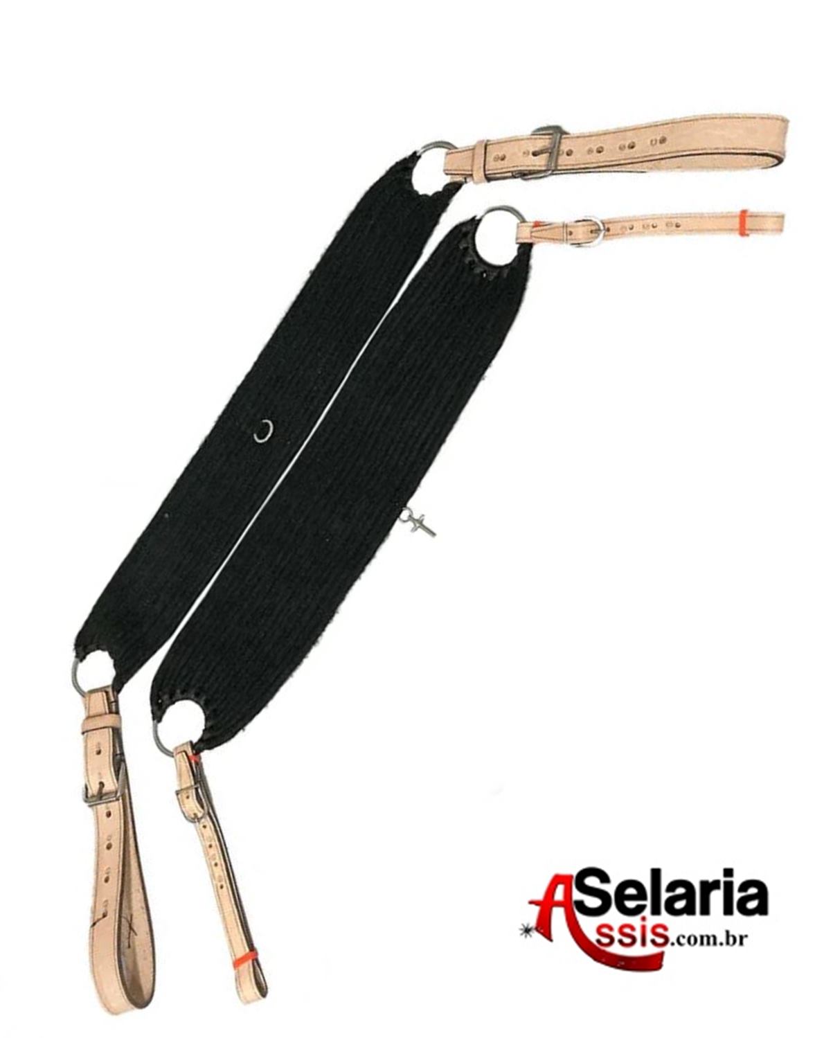 Conjunto de Peitoral para Cavalo SV60003 - Marrom Selaria