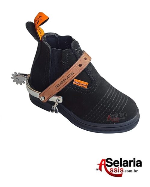 Botina Vaquejada + Espora Infantil (Menino - Menina) Bota Infantil Jeca